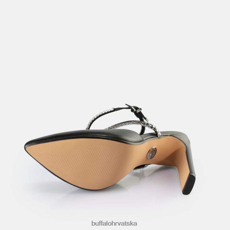 crno Buffalo veganske sandale na petu jolie queen |sandale TDD6T328